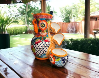 Handmade Talavera Fountain | Authentic Mexican Artwork (24” Tall)