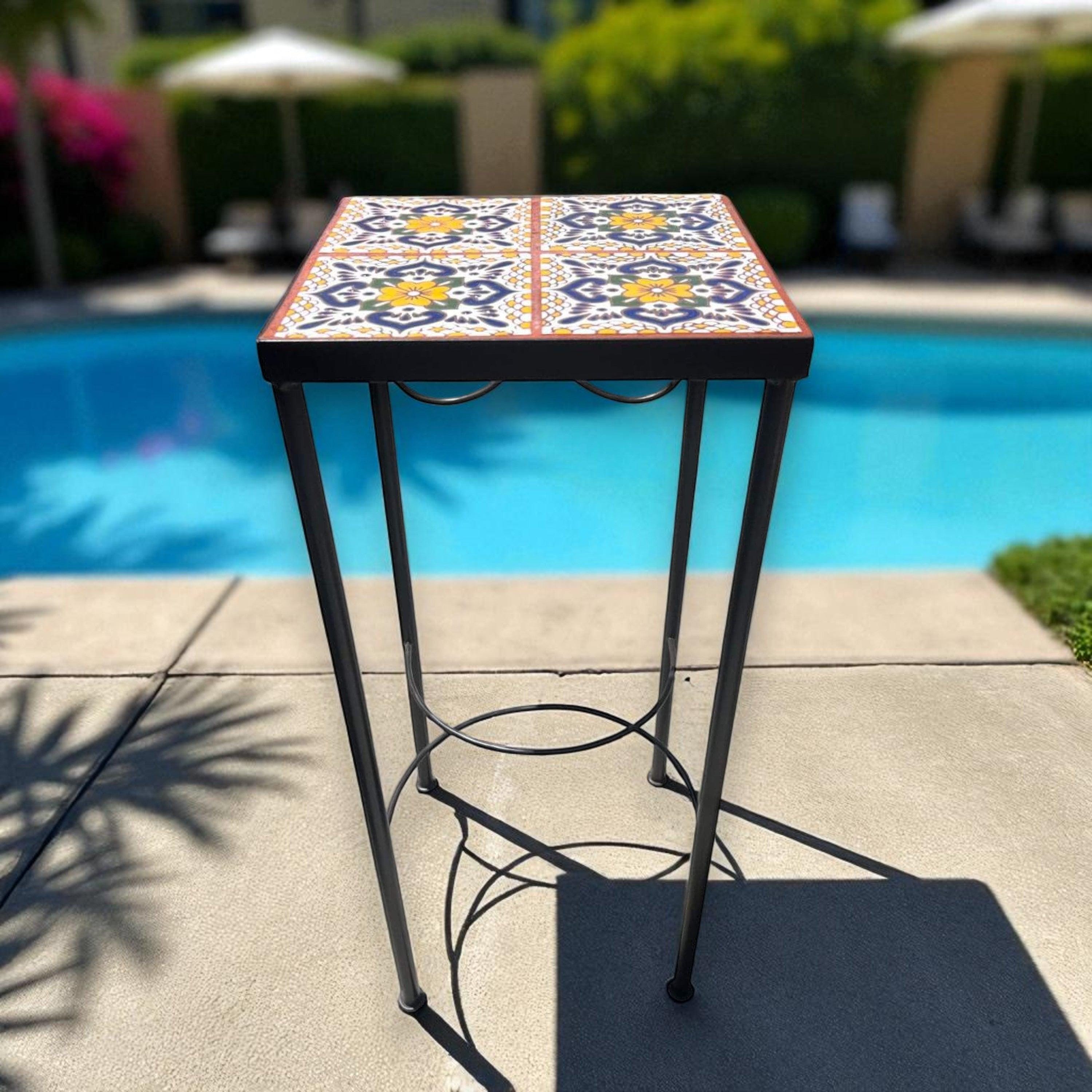 Tile Top Iron Table