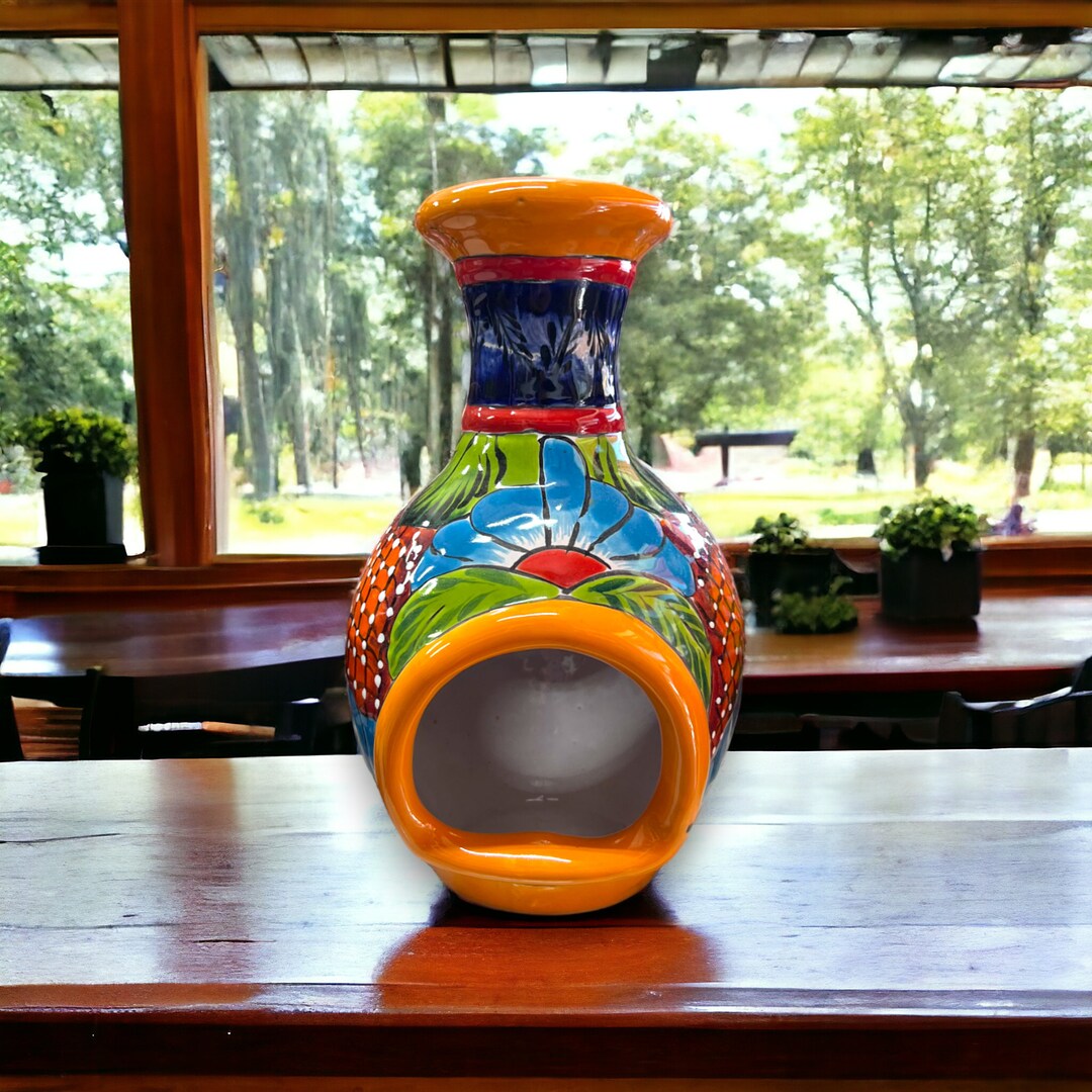 Handcrafted Talavera Floral Art Colorful Mexican Ceramic Wall Decor