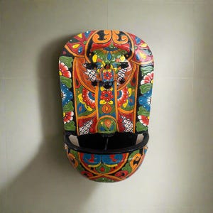 Talavera Wall Fountain | Handcrafted Mexican Ceramic Water Feature