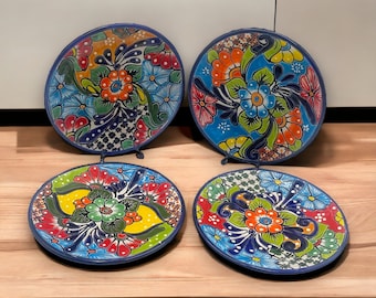 Set of 2 Talavera 10" Plates | Handmade Mexican Ceramic Dinnerware Set