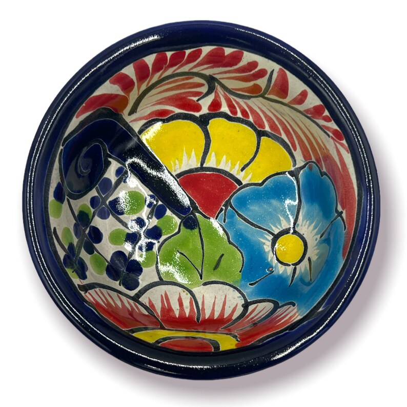 Set of 4 Mexican Handmade Talavera Sauce Bowl Salsa Bowl Etsy