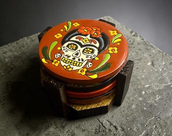 Porta-copos Talavera personalizado | Descansos de copos com azulejos mexicanos pintados à mão