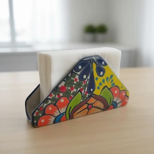 Kolorowy serwetnik Talavera | Meksykańska ceramiczna dekoracja stołu