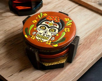 Custom Talavera Coaster | Hand-Painted Mexican Tile Drink Pads