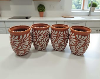 テラコッタ製レリーフのカンタリト｜手作りのメキシコ陶器カップ