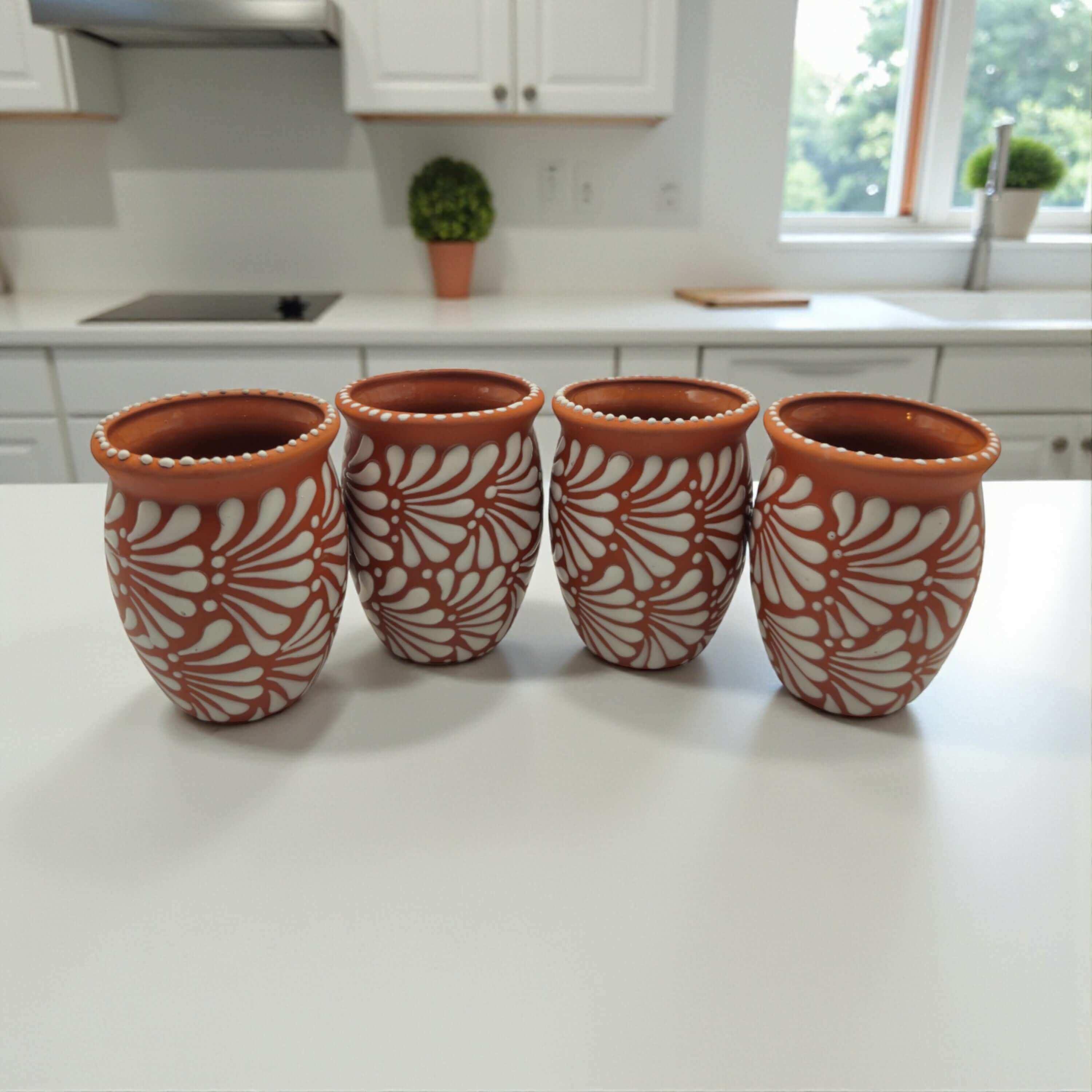 テラコッタ製レリーフのカンタリト｜手作りのメキシコ陶器カップ