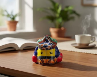 Tiny Talavera Panchito Figurine | Hand-Painted Mexican Sleeping Man