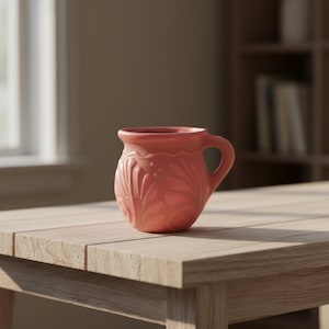 Pink Talavera Mug | Authentic Handmade Mexican Clay Jarrito