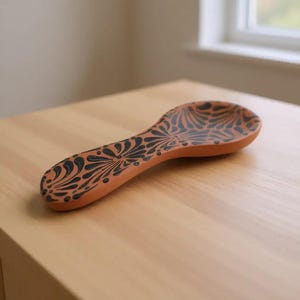 Colorful Talavera Spoon Rest | Handmade Mexican Barro Holder