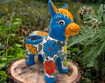 Jardinière âne mexicaine faite main | Cache-pot Talavera Burro