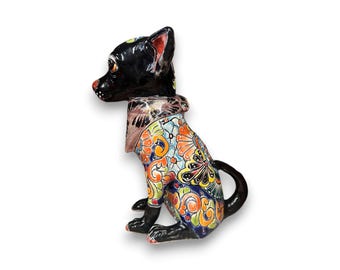 Talavera Chihuahua Statue | Handmade Mexican Dog Figurine - Etsy