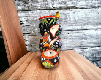 Handmade Talavera Fountain | Authentic Mexican Artwork (24” Tall)