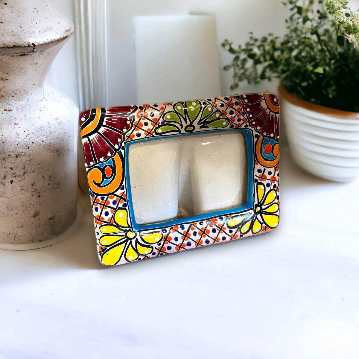Talavera Picture Frame | Colorful Handcrafted Mexican Home Decor - Etsy