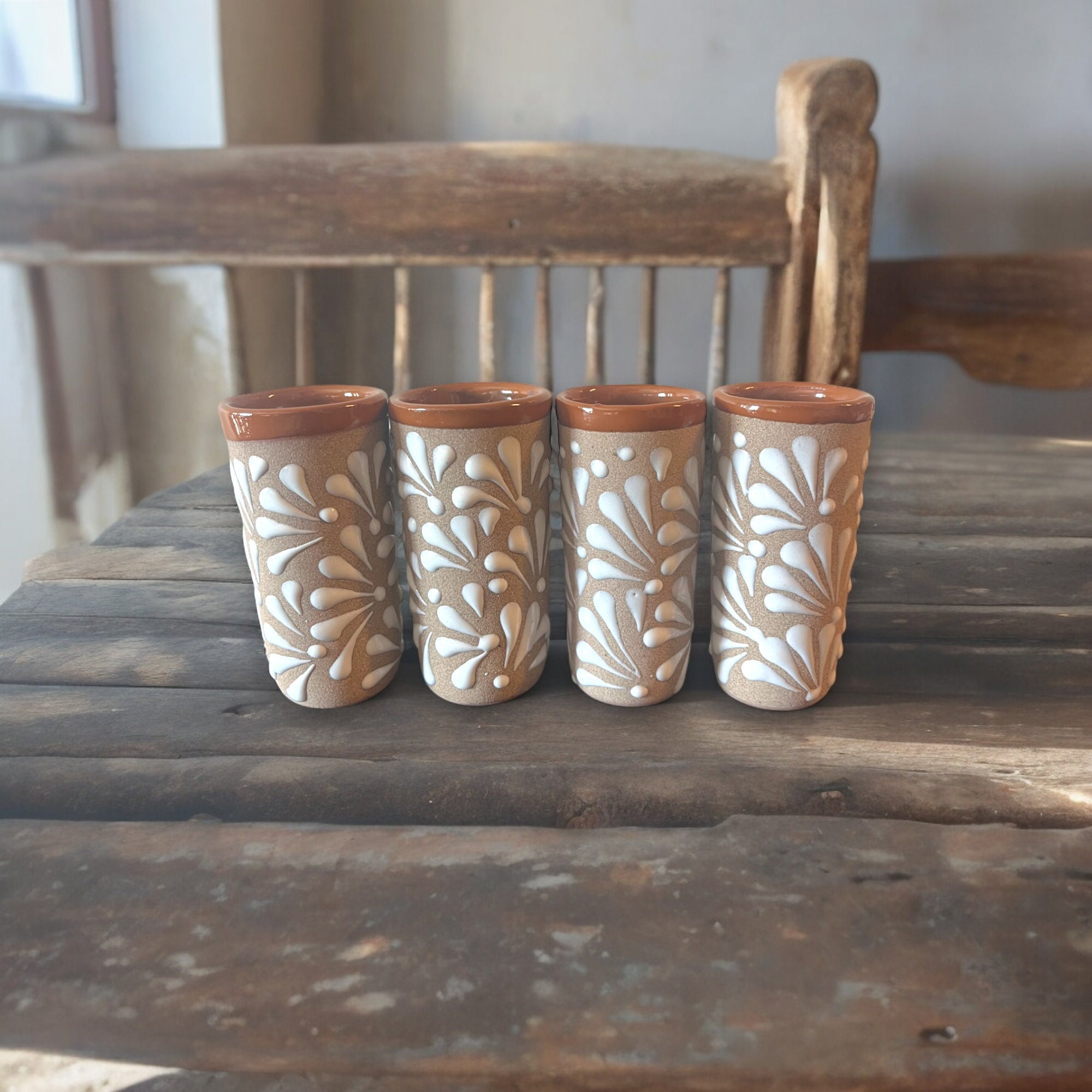Set of 50 Hand-Painted Talavera Mexican Shot Glass | Artisan Crafted Bulk Decor