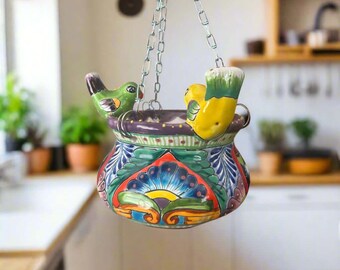 2 Authentic Talavera Planters, Ceramic Wall Planter, Basket Flower, Wall  Flower Pot/planter, Hanging Planter CM367 - Etsy