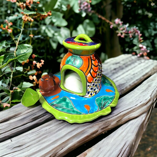 Mexican Handmade Hanging Bird House | Hand Painted Talavera (Small)