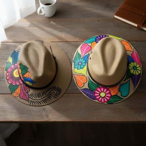 Hand Painted Mexican Hat | Colorful Artisanal Sombrero Designs