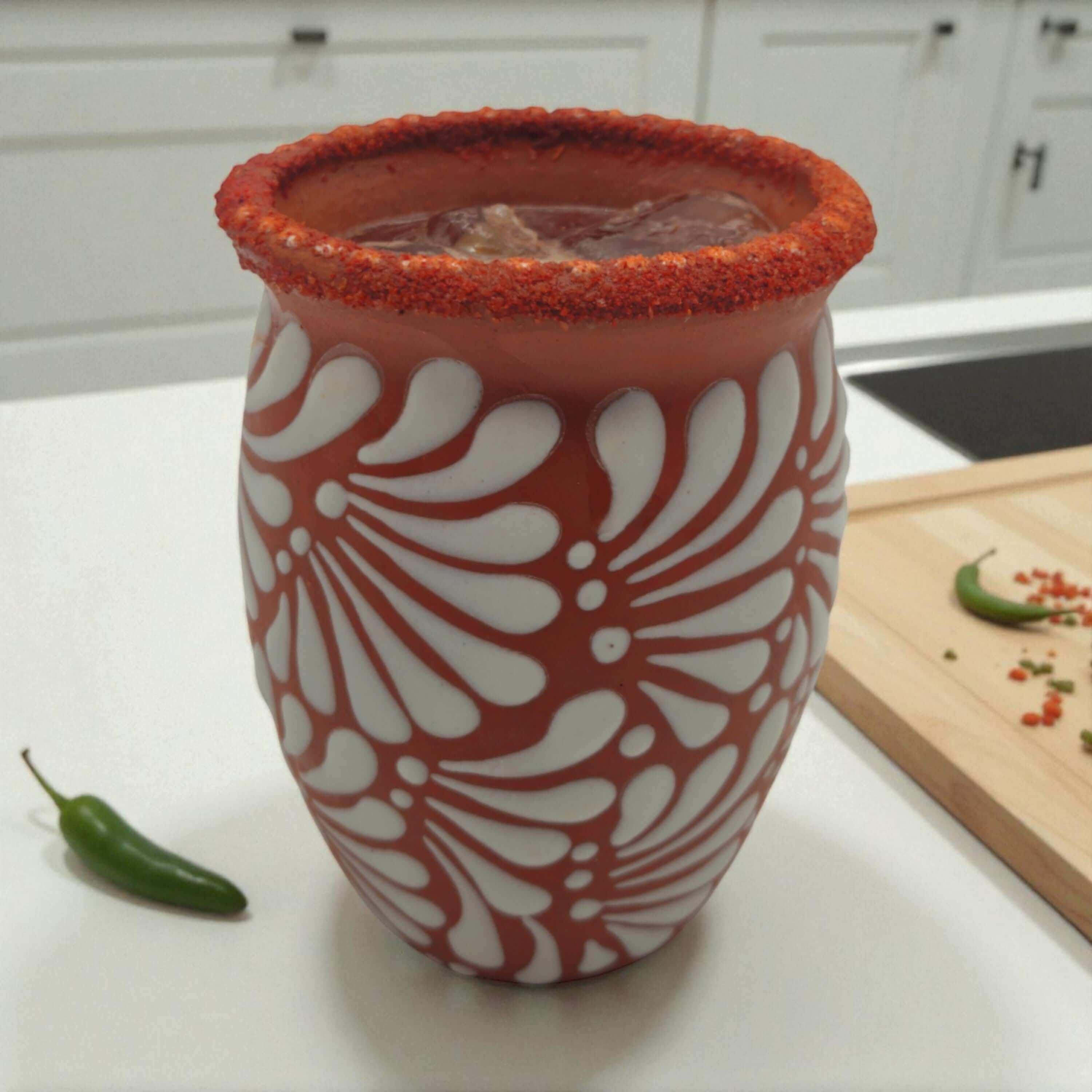テラコッタ製レリーフのカンタリト｜手作りのメキシコ陶器カップ