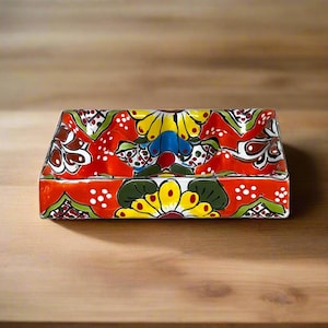 Handcrafted Mexican Talavera Ceramic Egg Crate Holder