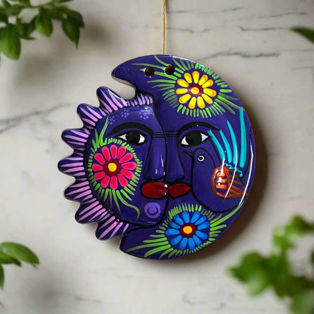 Mexican Ceramic Sun and Moon - Etsy