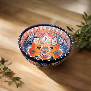 5 inch kleurrijke Talavera keramische kom | Mexicaans servies