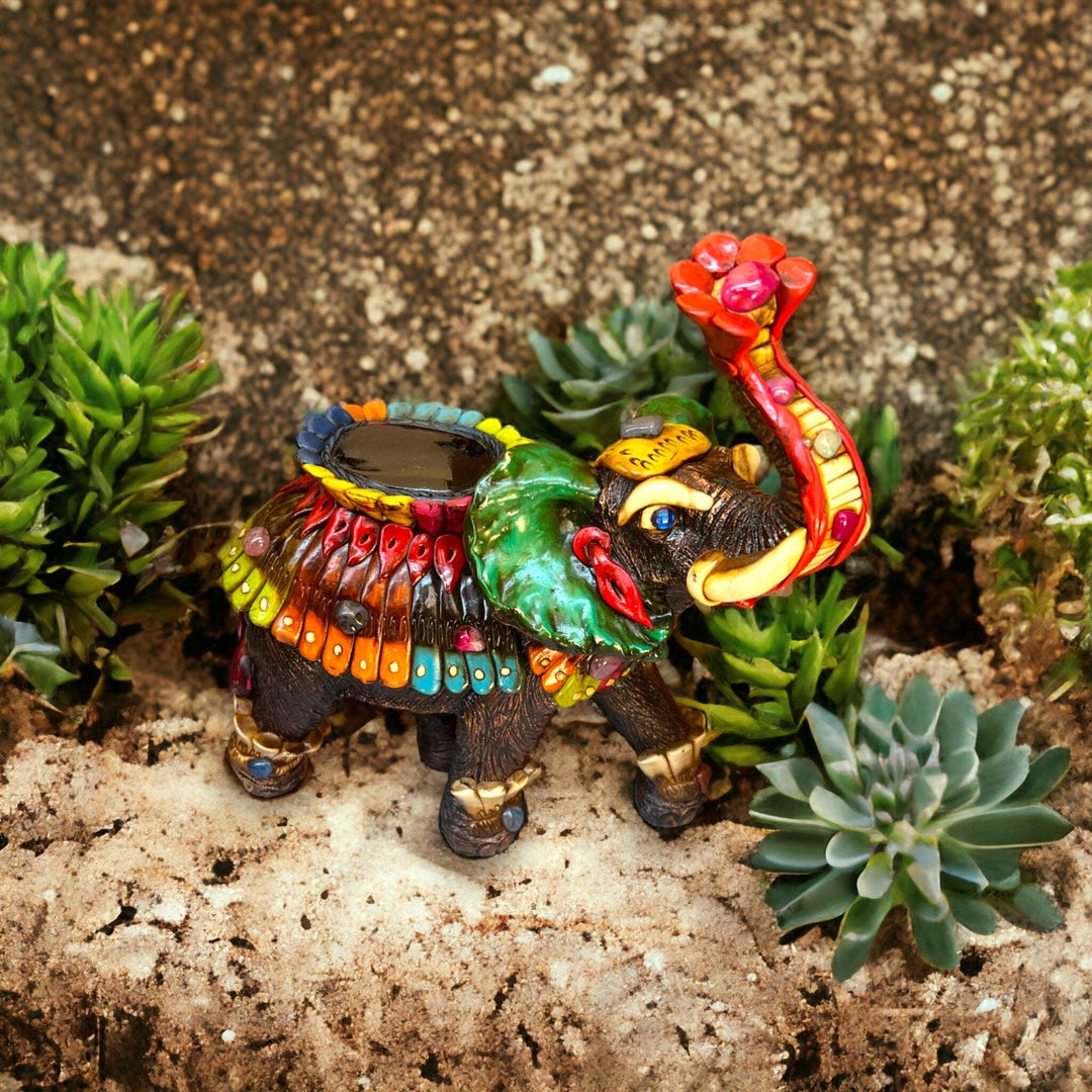 Artisan Crafted Aztec Elephant Statue | Handmade Cultural Decor - Etsy