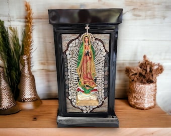 Handcrafted Virgin Mary & Jesus Outdoor Fountain | Artisan Mexican Garden Decor (Medium)