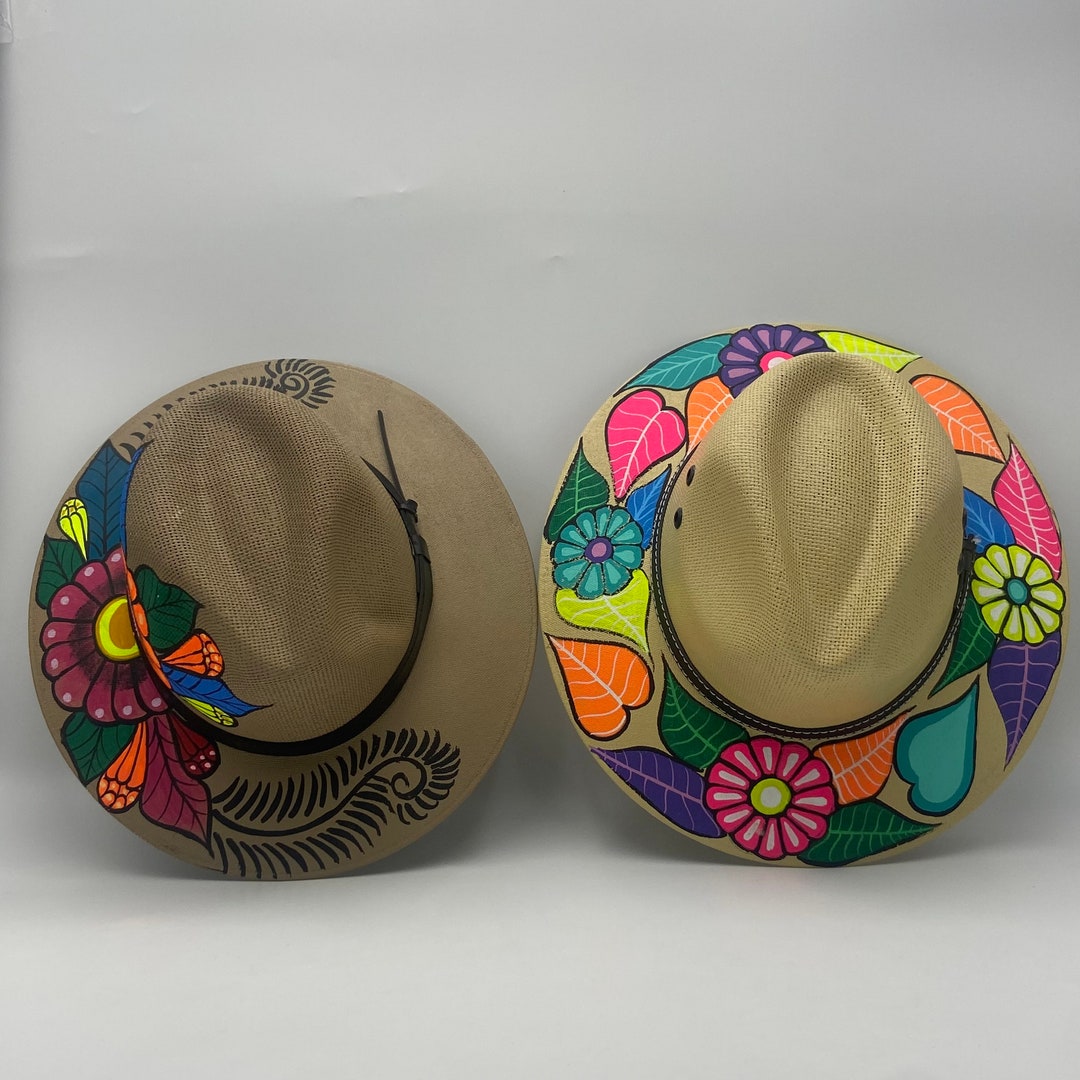 Mexican Hand-painted Hat Artisanal Mexican Hat Sombrero - Etsy