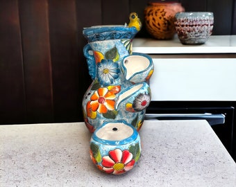 Handmade Talavera Fountain | Authentic Mexican Artwork (24” Tall)