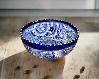 Saladier Carré BDF MM 18cm - Porcelaine/Bleu De Fès