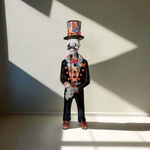 Talavera Catrin Statue | 33&quot; Day of the Dead Figurine