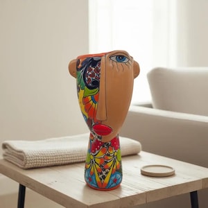 Vaso Talavera Lady | Arte Popular Mexicana Feita à Mão