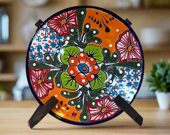 Prato de Jantar Talavera de 25 cm | Utensílios de Jantar Mexicanos Feitos à Mão