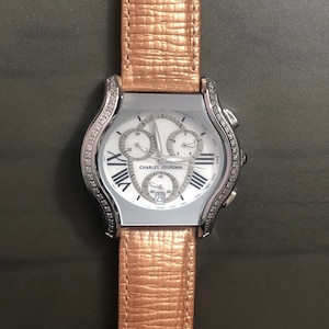 Charles Jourdan Diamond Chronograph Bezel Watch