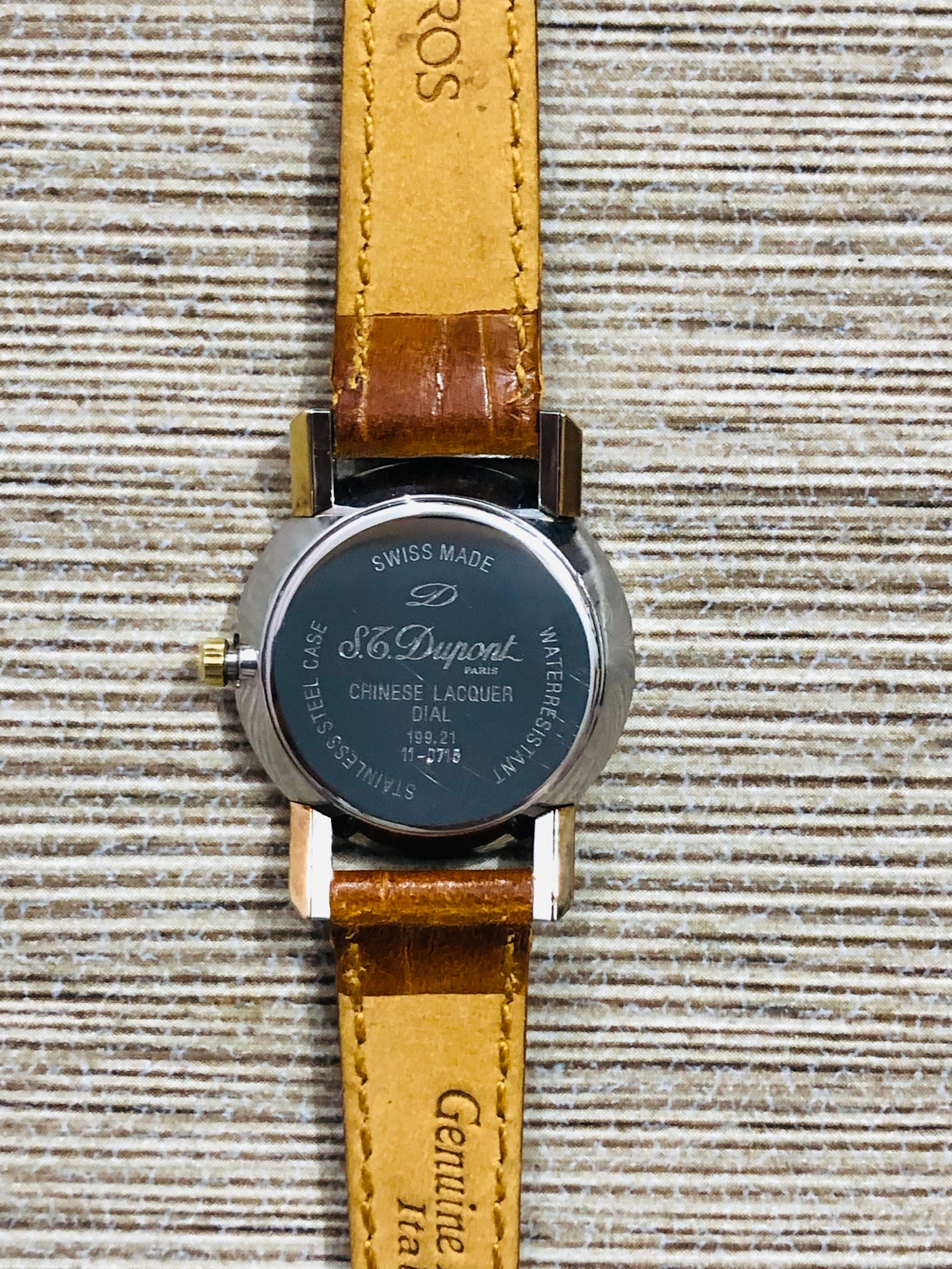 ST Dupont Ladies Watch Red Chinese Lacquer Gold Plated - Etsy Finland