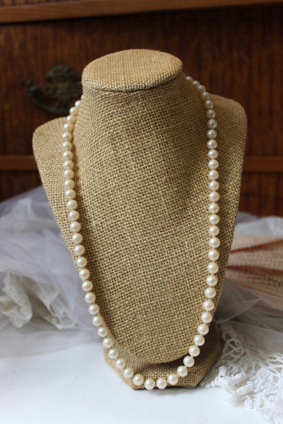 Vintage antique Saltwater Cultured Pearl Necklace… - image 7
