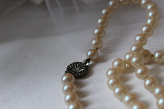 Vintage antique Saltwater Cultured Pearl Necklace… - image 6