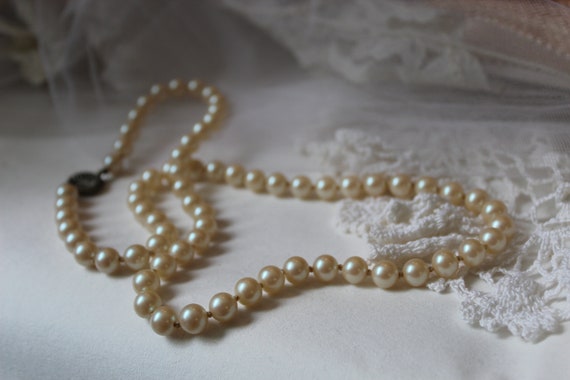 Vintage antique Saltwater Cultured Pearl Necklace… - image 4