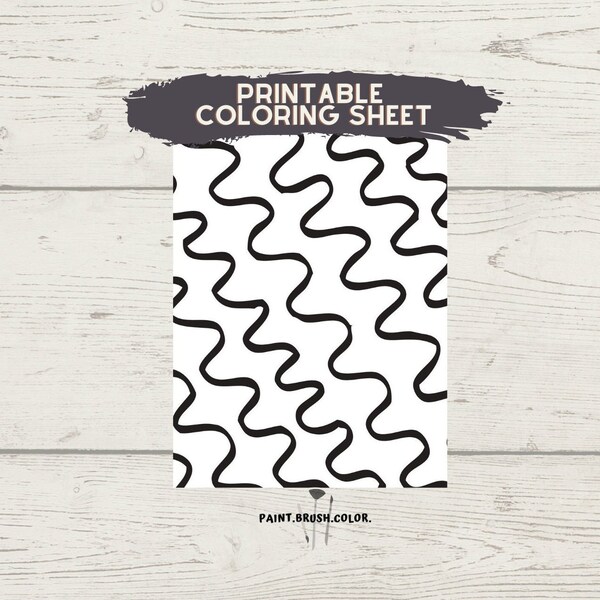 Printable Squiggles Coloring Etsy