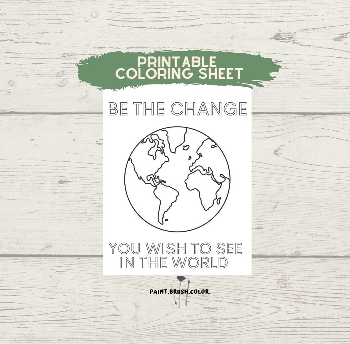 Be the Change Printable Coloring Sheet Inspirational Coloring Page ...