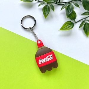Apple Airtag Case Cute Cartoon Kawaii Coca Cola Coke Bottle Keyring Case Cover Protective