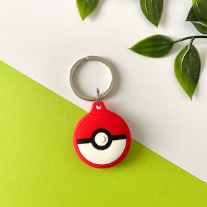 Apple Airtag Case Cute Cartoon Kawaii Pokemon Ball Keyring Case Cover Protective