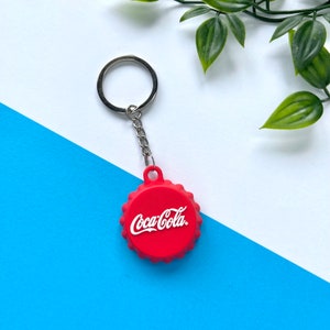 Apple Airtag Case Cute Cartoon Kawaii Coca Cola Coke Cap Keyring Case Cover Protective