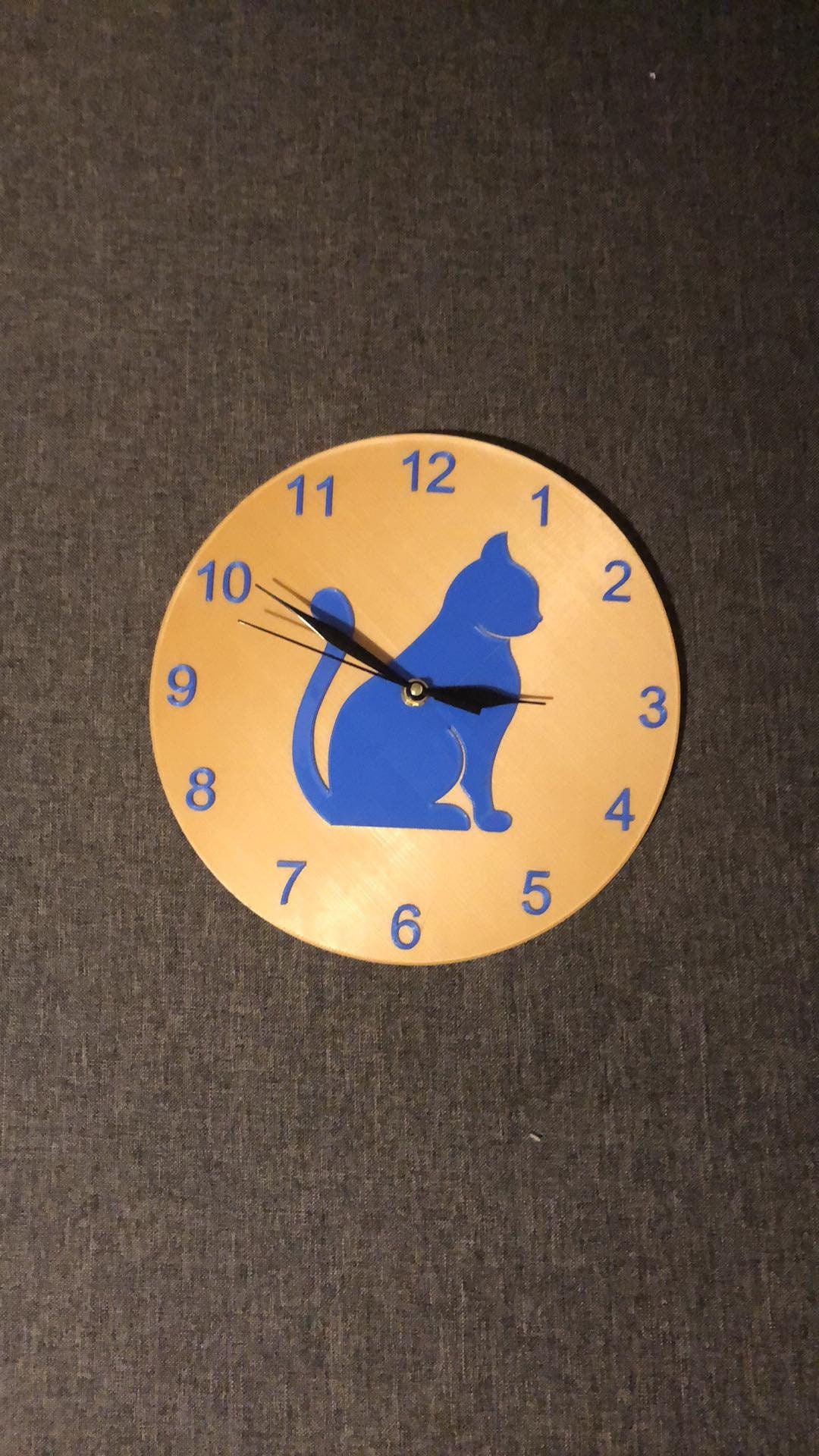 Horloge Chat Personnalisable