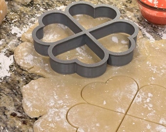 Heart Cookie Cutter: x3, x4, x5, or x6 No-Waste Pattern