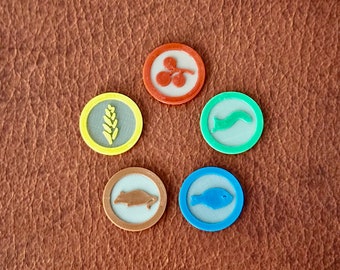 105 Wingspan Tokens (21 ea. type)