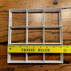 Cookie Cutter: 9 to 25 squares for Bowtie Cookies and other square cuts 3x3 grid of 2.75" sq