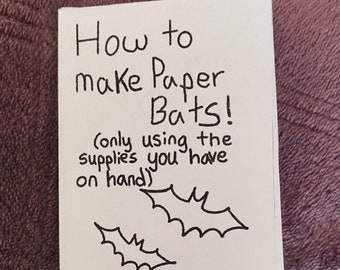 How to Make Paper Bats A Halloween DIY Zine (Printable Download)