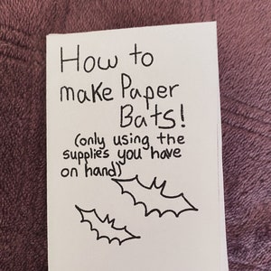 How to Make Paper Bats A Halloween DIY Zine (Printable Download)